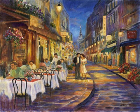 Framed Paris Romance Print