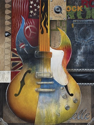 Framed I Love Rock &amp; Roll Print