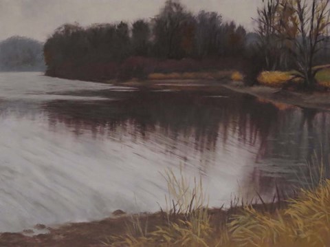 Framed Huron River Bridge Print