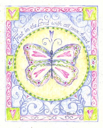 Framed Trust in the Lord with All Your Heart Print