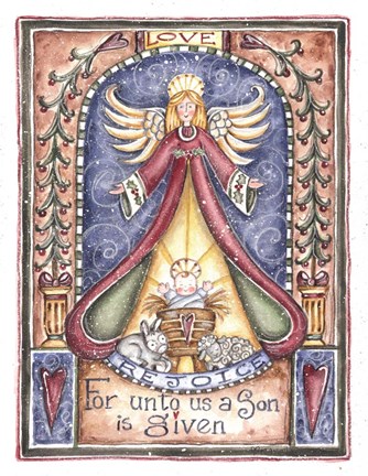 Framed For Unto Us A Child Is Given Print