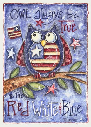 Framed Owl Always Be True Print