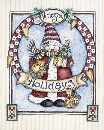 Framed Homespun Holidays Print