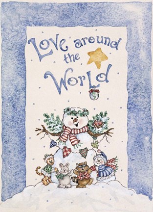 Framed Love Around The World Print