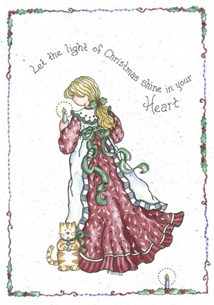 Framed Let The Light Of Christmas Print