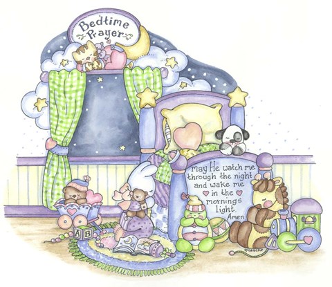 Framed Bedtime Prayer 2 Print