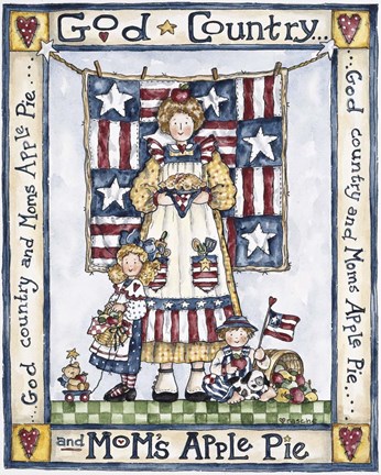 Framed God Country Print