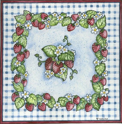 Framed Strawberries Print