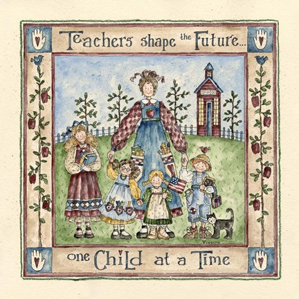 Framed Teachers Shape The Future Print