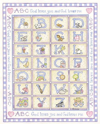 Framed God Loves You And God Loves Me Print