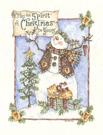 Framed May The Spirit Of Christmas Be Yours Print