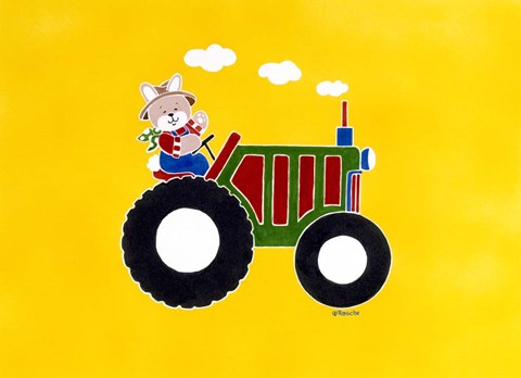 Framed Farmer Rabbit Print