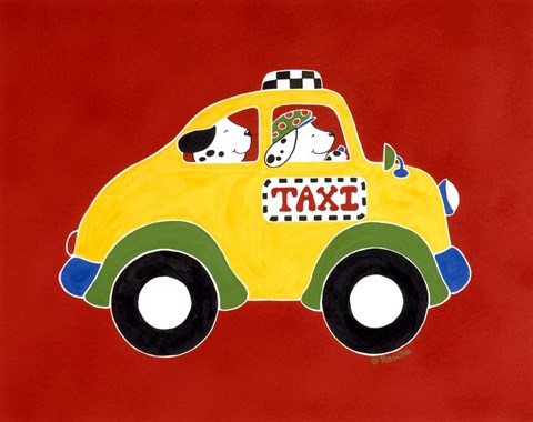 Framed Taxi! Print