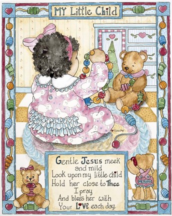 Framed My Little Child - Girl Print