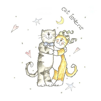 Framed Cat Lovers 3 Color Print