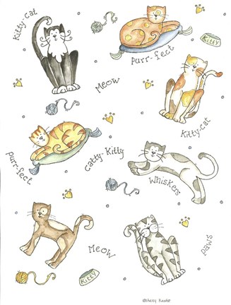 Framed Cats Meow Print