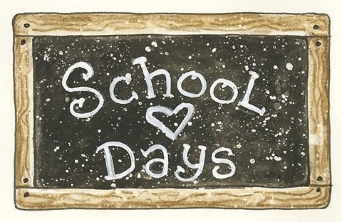 Framed School Chalkboard Print