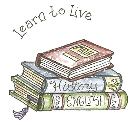 Framed School Three Books Print