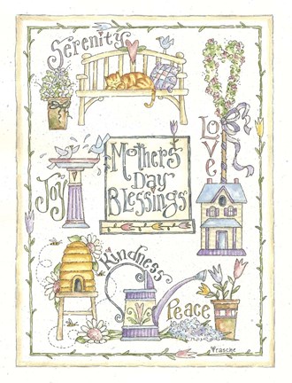 Framed Mother Border Print