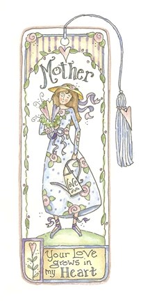 Framed Mother Love Grows Bookmark Print