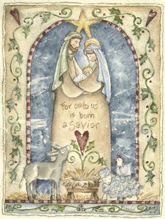 Framed Unto Us Is Born A Savior Print