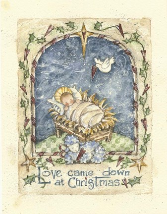 Framed Love  Came Down At Christmas Print