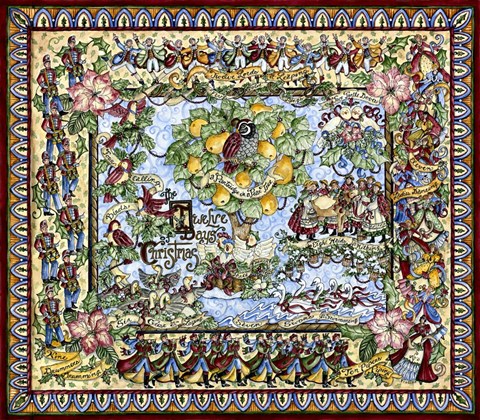 Framed 12 Days Of Christmas Print