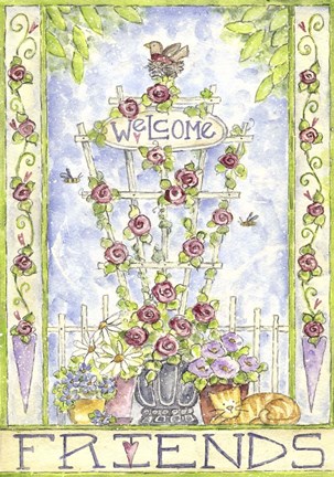 Framed Welcome Friends Print