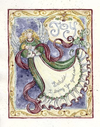 Framed Behold Joy Angel Print