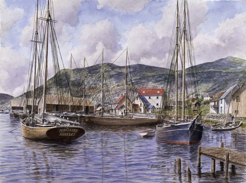 Framed Fogo, New Foundland Print