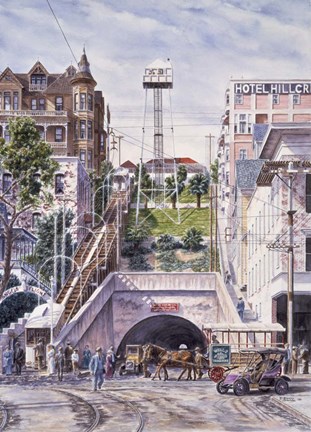 Framed Angel&#39;s Flight, c.1906 Print
