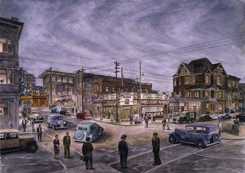 Framed Night On Bunker Hill Print