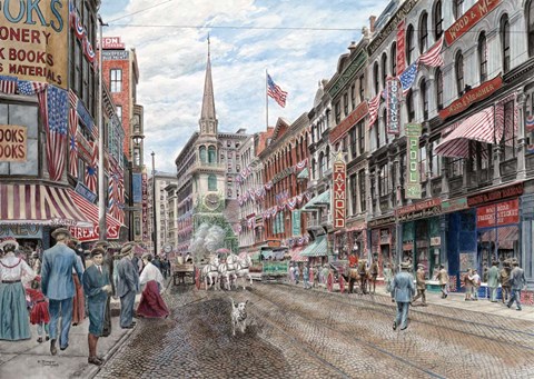 Framed Four Alarm 4Th Of July Print