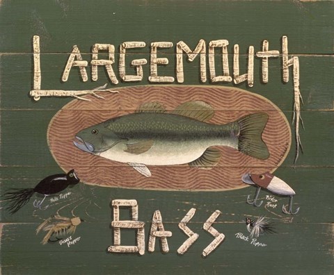 Framed Largemouth Bass Print