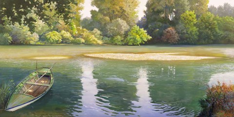 Framed Ansa sul Fiume Print