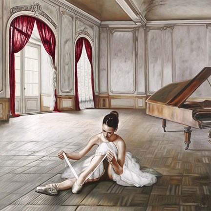 Framed Preparing for Dance Print