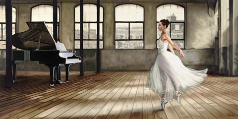 Framed Dim Light Ballerina Print