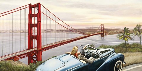 Framed Golden Gate View Print