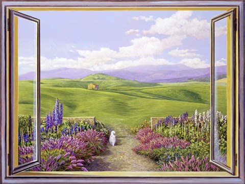 Framed Paesaggio Toscano Print