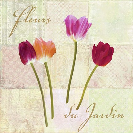 Framed Fleurs du Jardin Print