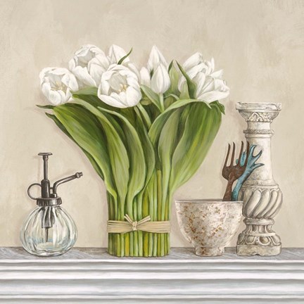 Framed Memoires du Jardin II Print