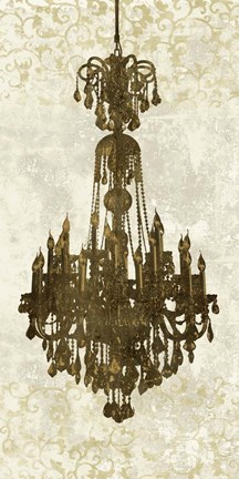 Framed Panneau Chandelier II Print