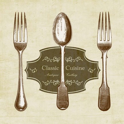 Framed Classic Cuisine Print