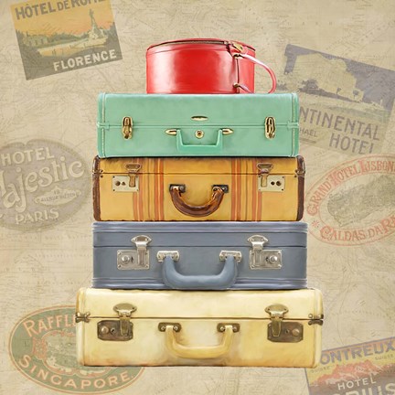 Framed Bagage a Man II Print