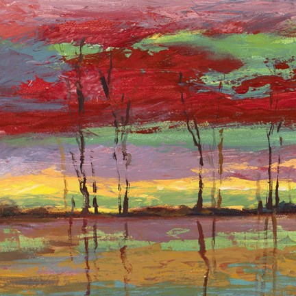 Framed Tramonto sul Bosco II Print