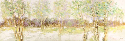 Framed Bosco di Betulle I Print