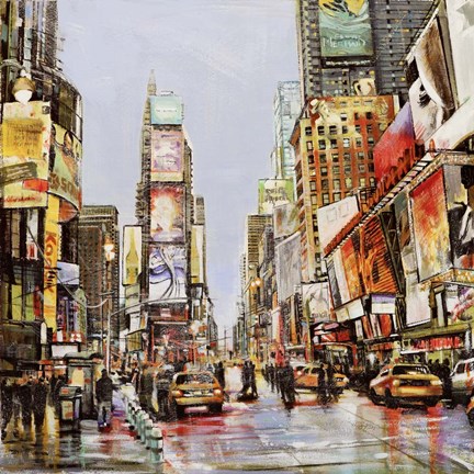 Framed Times Square Jam Print