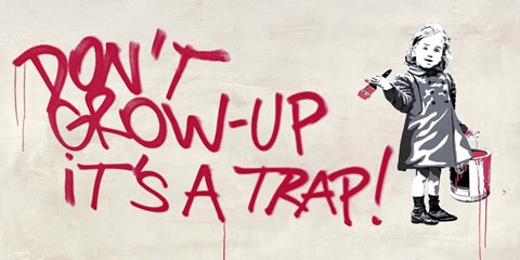 Framed Don&#39;t Grow Up Print