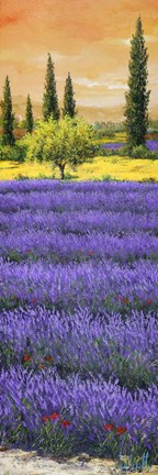 Framed Pomeriggio tra la Lavanda Print