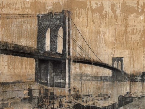 Framed Brooklyn Bridge 2 Print